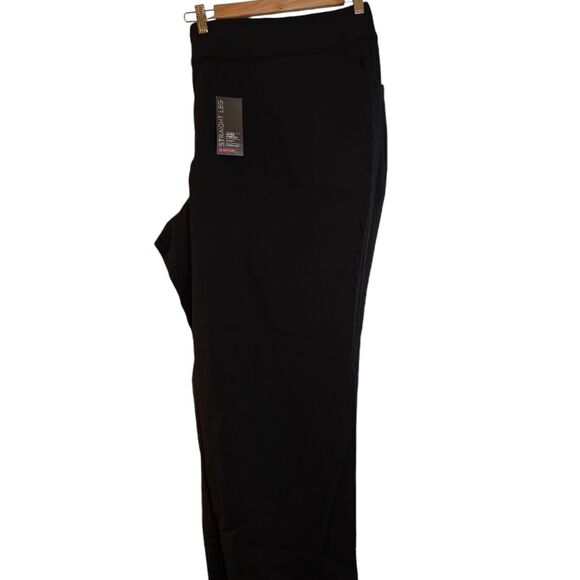 Avenue NWT Super Stretch Trouser Black Comfort Pants Straight Leg Size 28 - Picture 4 of 7